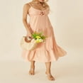 thumbnail image 4 of Solid Spaghetti Strap Midi Cami Dress for Women - Perfect for Parties and Beach, 4 of 9