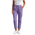 thumbnail image 2 of BUIGTTKLOP Women's Cargo Pants Lightweight Quick Dry Casual Travel Pant Streetwear for Work Hiking Outdoor with Pockets, 2 of 6
