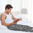 thumbnail image 5 of Logiee Airplane Routes Around The World Print Pajama Pants for Men,Men’s Pajama Bottoms,Mens PJ Pants with Pockets & Button Fly-Small, 5 of 6