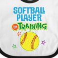 thumbnail image 4 of Inktastic Future Softball Player in Training Girls Baby Bib, 4 of 4