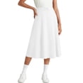 thumbnail image 2 of ZToonmas Girls' 5-15Y Solid Color A-Line Midi Skirt Elastic Waist Flared Skirt with Bow Kids' Casual and Sports Skirt, 2 of 8