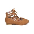 thumbnail image 2 of New Girl Little Angel Ashley-911D Nubuck Lace Up Ballet Flat, 2 of 5