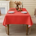thumbnail image 1 of Rectangle Table Cloth Oil-Proof Spill-Proof Water Resistant Tablecloth Wrinkle Free Anti-Scratch Dining Table Cover Birthday Party Kitchen Tabletop Decor, Red,140*180cm, 1 of 5