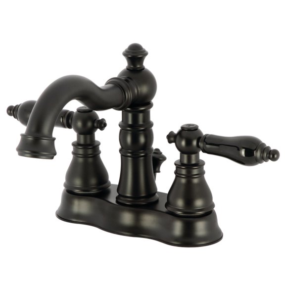 Fauceture FSC1600AKL Duchess 4 in. Centerset Bathroom Faucet with Brass Pop-Up, Matte Black