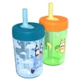 thumbnail image 3 of Zak Designs 12oz Bluey Durable Plastic Capri Tumbler with Straw, 2 Pack, 3 of 5
