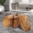thumbnail image 3 of Leejay Highland Cow Animal Ottoman with Storage for Kids Room,Brown(Set of 2), 3 of 6