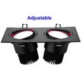 thumbnail image 3 of 14W LED Grille Grid Ceiling Recessed Flushed Mounted Rectangle Light Lighting Gimble Picture Project Black Warm White, 3 of 4