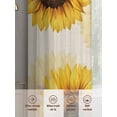 thumbnail image 3 of Yellow Sunflower Sheer Curtains for Living Room Bedroom Beige Modern Art Botanical Floral Sheer Curtains 108 Inch Long 2 Panels Set Light Filtering Curtain Window Treatments Drapes for Dining Room, 3 of 6