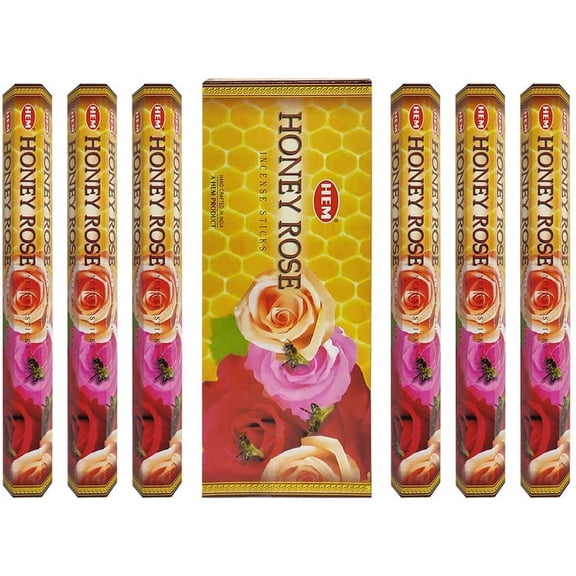 Hem Honey Rose Incense Sticks - 120 Stick Bulk Box (6 Inner Tubes of 20)