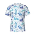 thumbnail image 4 of Vsdgher Rabbit2 Print Men's Dry Fit Mesh Athletic Shirts Moisture Wicking Tennis T-Shirt Tops, 4 of 9