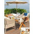 thumbnail image 4 of Outdoor Tablecloth with Umbrella Hole and Zipper, Thanksgiving Squirrel Rectangle Table Cloth 54x80 Inch Waterproof Tablecloth, Fall Pumpkins Sunflower Autumn Picnic Table Cover for Patio Camping, 4 of 7