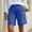 Blue women cargo shorts a1, variant on Cagogo Cargo Pants for Women High Waisted with Pockets Solid Casual Bermuda Shorts Regular Fit Workwear Shorts Lounge Travel Beach Summer, Navy S