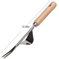 thumbnail image 2 of Grubber Hand Weeder Stainless Steel Manual Root Weeding Fork Wood Handle Weeding Tool Y Shape Weed Puller Remover Transplanting Digging Tools, 2 of 7