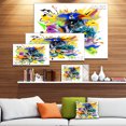 thumbnail image 3 of Yellow Blue Abstract Floral Design - Extra Large Floral Wall Art, 3 of 4
