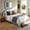 White, variant on Christopher Knight Home Modern Boucle Upholstered Platform Bed with Arched Headboard, Queen Size, Gray