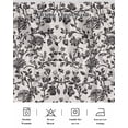 thumbnail image 5 of Farmhouse Black Wrap Around Bed Skirts for Queen Bed 16" Drop,Bed Skirt with Adjustable Elastic Belt Dust Ruffle Bed Valance for Bedroom Hotel Vintage Flower Leaf Botanical Plant Bed Frame Cover, 5 of 7