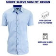 thumbnail image 3 of Mens Slim Fit Short Sleeve Button Up Shirt (S- 2XL), 3 of 5