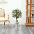 thumbnail image 3 of Nearly Natural 3.5' Olive Artificial Tree in Sand Colored Urn, 3 of 4