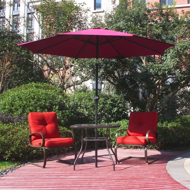 Cloud Mountain 9 Ft Push Button Tilt Patio Umbrella Walmart Com Walmart Com