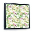 thumbnail image 3 of Designart 'Yellow Flowers, Tropical Foliage With Flamingo IV' Modern Framed Canvas Wall Art Print, 3 of 5