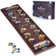 thumbnail image 1 of Juego de mesa Mancala VAMSLOVE de madera con cierre magnético y 56 piedras, 1 of 9