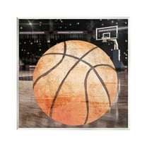 Stupell Industries Abstract Basketball Court Abstract Painting Unframed Art Print Wall Art, 12 x 12