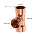 thumbnail image 2 of Uxcell Copper Pipe, Coupling, Tee Connecting Adapter for Plumbing 15mm, 2 of 5