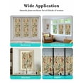 thumbnail image 6 of Window Privacy Film Rustic Botanical Stained Glass Window Film Decorative Sun Block Window Cover Antique 1900s Plant Herb Boho Wildflower Window Clings Static Sticker for Bathroom 29.5"x78.7", 6 of 7