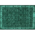 thumbnail image 1 of Ahgly Company Machine Washable Indoor Rectangle Persian Turquoise Blue Bohemian Area Rugs, 2' x 5', 1 of 4