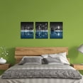 thumbnail image 4 of Wall Decor For Living Room Canvas Wall Art For Bedroom Black And White City Luminous Paintings Modern 3 Piece Framed Room Canvas Art Prints Ready To Hang Office Pictures For Home Decoration Artwork, 4 of 6