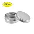 thumbnail image 1 of Uxcell Latas redondas de 1/2oz 15ml con tapa de tornillo, contenedores de aluminio tono plateado, paquete de 12, 1 of 6