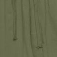 thumbnail image 5 of Guluxicc Men's Straight Leg Cotton Pants with Pockets Drawstring Elastic Waist Solid Daily Casual Trousers for Beach Vacation, 5 of 7