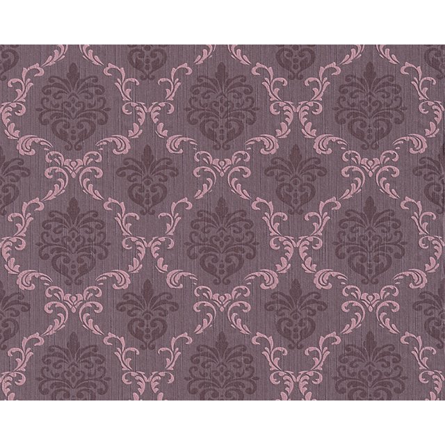 Tessuto - Rouleau de Papier Peint Baroque en Tissu Violet, Accent de Décoration Murale