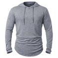 thumbnail image 6 of HAYIMI Men Solid Color Hooded Sweatshirt Casual Long Sleeve Comfortable Streetwear Soft Lined Warm Shirts Everyday Oversized Comfort Tops Daily Wear, 6 of 6