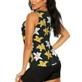 thumbnail image 3 of Wukai Lilies Flowers Print &nbsp;Women's Workout Tank Top Mesh Yoga Shirts Athletic Running Tank Tops Athletic Gym Shirts - Medium, 3 of 8