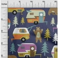 thumbnail image 2 of oneOone Tissu Popeline de Coton Sergé Denim Bleu Matériel de Robe de Camping Randonnée Tissu Imprimé au Mètre 56 Pouces de Large, 2 of 4
