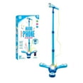 thumbnail image 2 of Kids Karaoke Microphone With Stand - Adjustable Stand, Flashing Stage Lights, 3 Aa Batteries Required (Not Included) - Blue, Gift For Teens 14+, 2 of 4