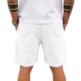 thumbnail image 6 of Dwelliawo Men's Corduroy Shorts Relaxed Fit Wide Leg Corduroy Shorts Beach Casual Elastic Waist Short with Pockets Drawstring Shorts Pant White S, 6 of 7