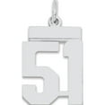 thumbnail image 1 of 925 Sterling Silver Small Polished Number 51, 1 of 2