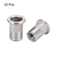 thumbnail image 2 of Unique Bargains 30Pcs M8 304 Stainless Steel Rivet Nuts Flat Head Insert, 2 of 3