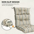 thumbnail image 6 of INTER HUT 46 x 22 in Patio High Back Cushions (Set of 2), Adirondack Rocking Chair Cushions Rocking Chair Cushion with Ties, Light Blue, 6 of 9