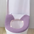 thumbnail image 3 of Toilet Seat Cover Pads,Washable Toilet Seat Cushion Mat,Soft Thicker Warmer With Snaps Fixed Stretchable Fiber Cloth Toilet Seat Covers Pads Reusable Easy Installation Cleaning, 3 of 6