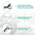 thumbnail image 4 of Amerteer 4 PCS Bed Sheet Holder Straps, Triangle Elastic Mattress Corner Clips, 3 Way Fitted Bed Sheet Fastener Suspenders Grippers Heavy Duty for Bedding Sheets, Mattress Covers, Sofa Cushion-White, 4 of 7