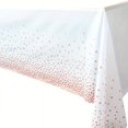 thumbnail image 2 of 1pc, Plastic Tablecloth For Rectangle Tables, Rose Golden Dot Confetti Party Tablecloth Disposable, Rectangle Tablecloth For Party Thanksgiving Christmas Wedding, Anniversary, 2 of 4