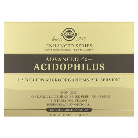 Solgar Advanced 40  Acidophilus Vegetable Capsules - 120 ct