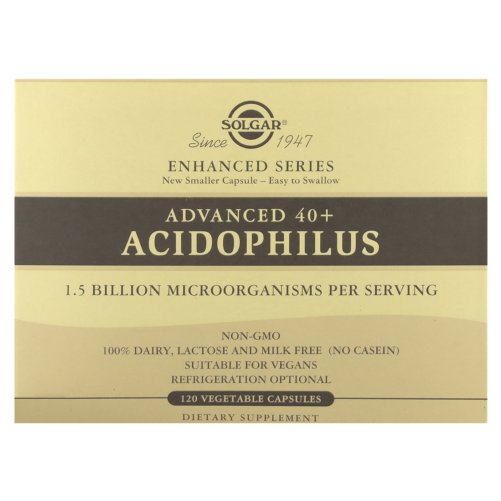 Solgar Advanced 40+ Acidophilus Vegetable Capsules - 120 ct