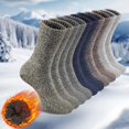 thumbnail image 2 of 5 Pairs Merino Wool Socks for Men,Thick Winter Wool Hiking Socks,Warm Breathable Crew Mens Socks, 2 of 2