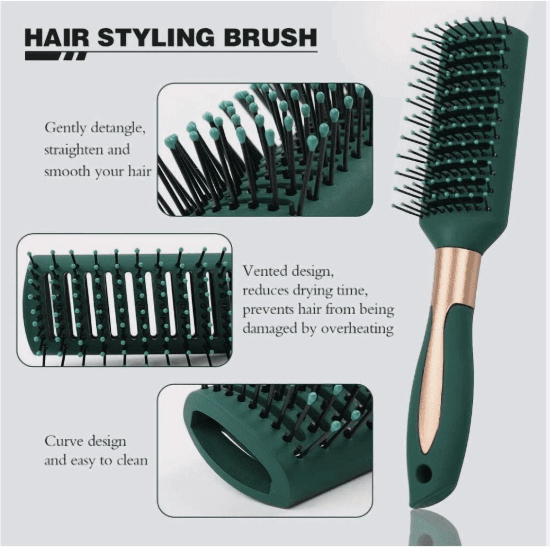Hair Brush for Women Anti-Static Vented Styling Brush – Detangling Massage Hairbrush for Wet & Dry Hair, Fast Blow Dry Vent Brush