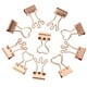thumbnail image 3 of Rose Gold Metal Binder Clips for Home Use Assorted Sizes Great for Paperwork and Scrapbooks 10pcs, 3 of 5