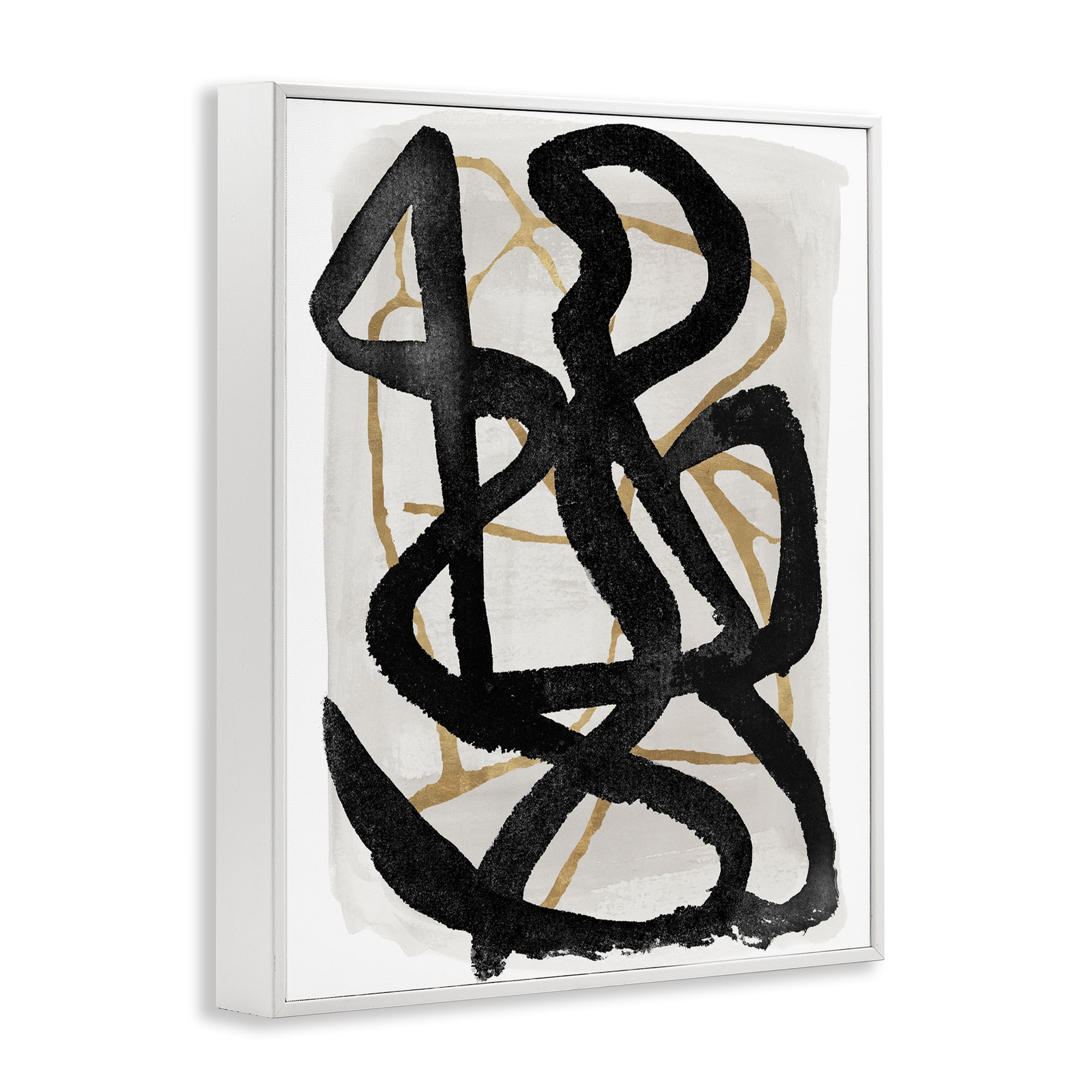 Stupell Industries Hindsight Black & Beige White Framed Giclee Art, design by Lucille Price